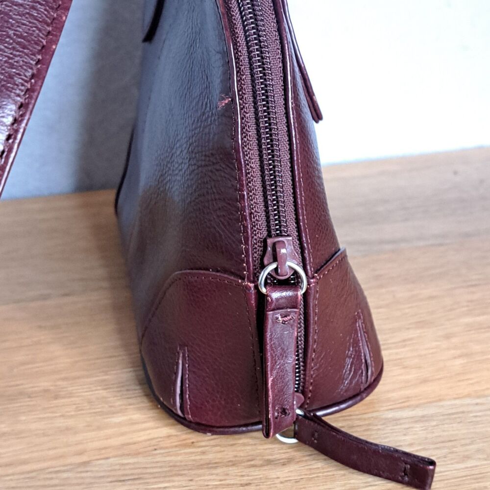 Latico Burgundy Leather Crossbody Bag - Picture 2 of 15